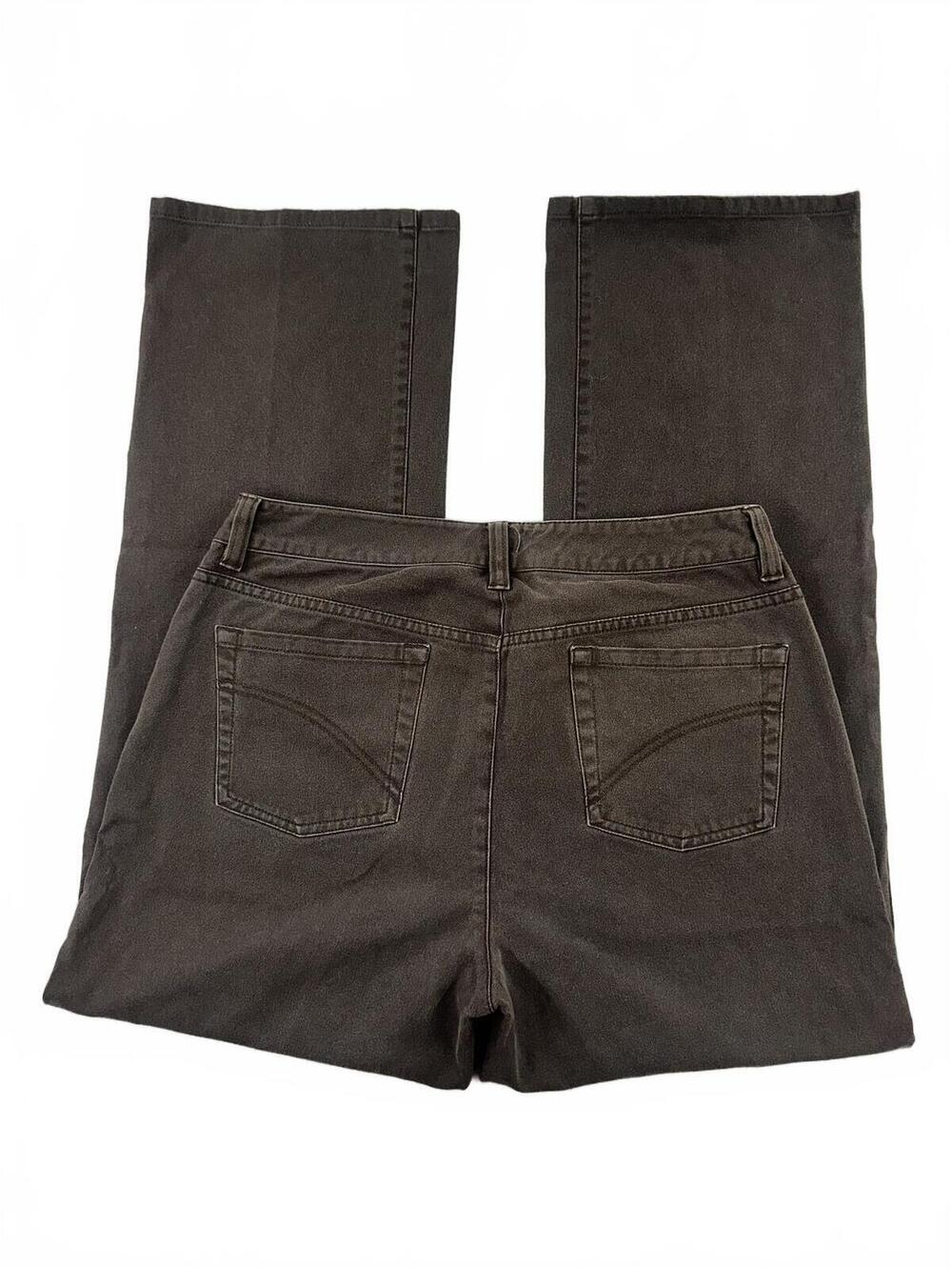 Amber Sun Vintage Wide Leg Jeans High Waist Brown Gray Cotton Denim
